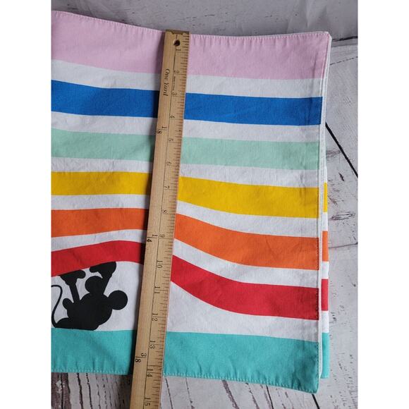 DISNEY Table Runner Rainbow Multicolor Spring Mickey Mouse Silhouette 48 In Long - Picture 6 of 6